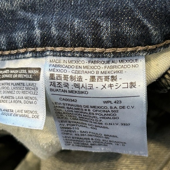 Levi's 511 Y2K Slim Fit Men's Jeans 32x32 Playa Blue Wash Made in Mexico - Picture 6 of 8